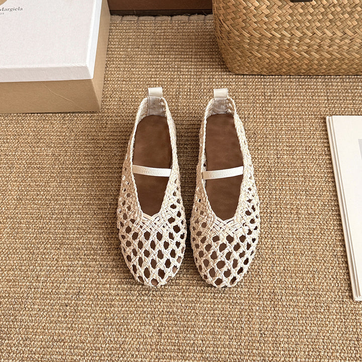 Femme Åben Webart Slip-On Ballerinas Stilla