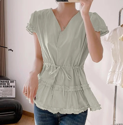 Dame Rüsch Peplum Bluse Stilla