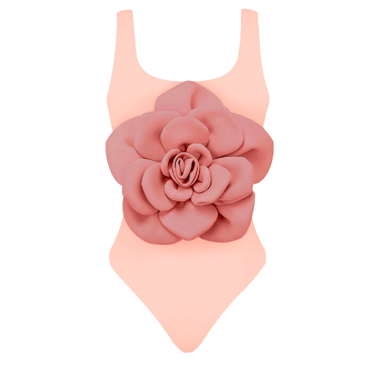 Dame Én-delt Badedragt med iøjnefaldende Blomstermotiv og elegant Silhuet Stilla