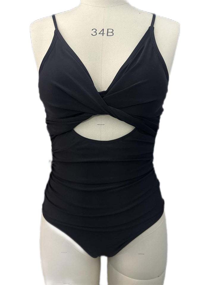 Dame Elegant Énplee-badedragt med moderigtigt cut-out Skovae
