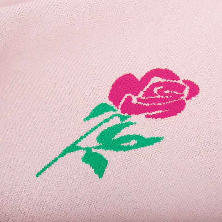 Kvindernes mønstrede strikkede sweater med blomstermotiv og løs pasform Stilla