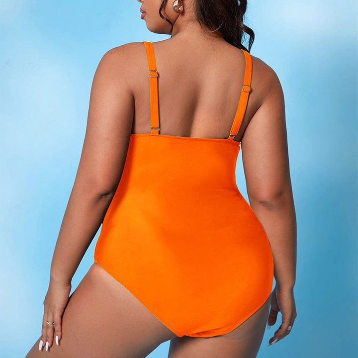 Dame One Piece Badedragt med raffineret indpakningsdesign og sidelæns cut-outs Skovae