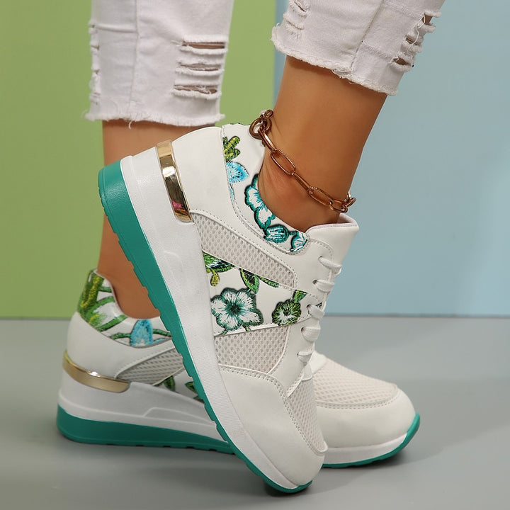 Dame Sporty Sneakers med blomstermotiv og ergonomisk dæmpning Stilla