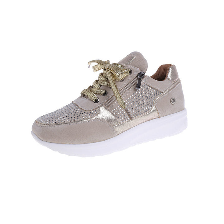Dame mode Sneakers med glitrende accenter og komfortabel lynlås Stilla