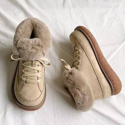 Dame Varmfutter Sneakers med Fleece-krave og skridsikker sål Stilla