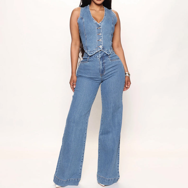 Dame Jeansvest Stilla