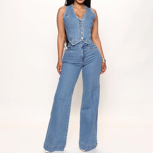 Dame Jeansvest Stilla