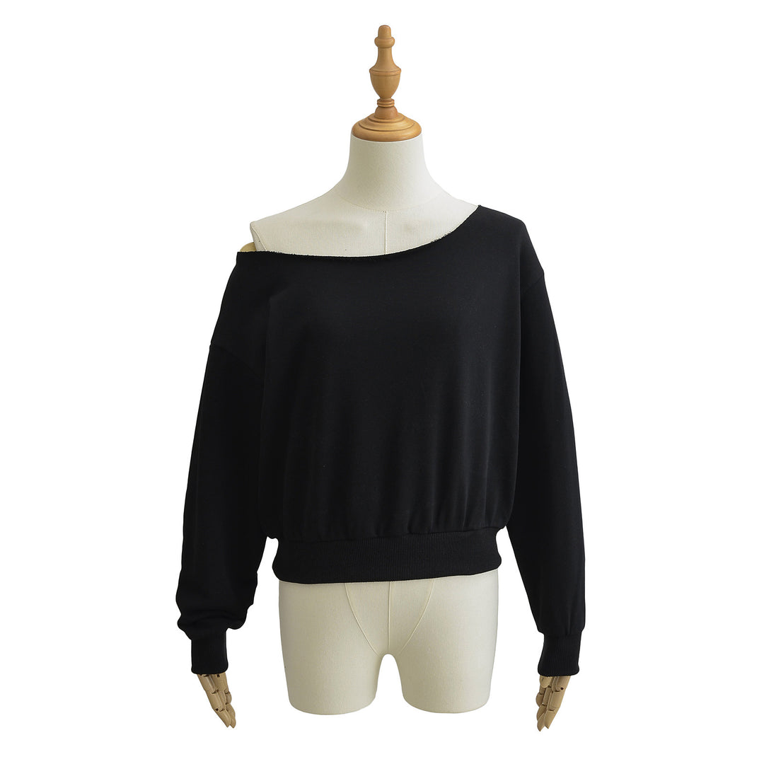 Damer afslappet oversized sweatshirt med bred udskæring og elastisk linning Stilla