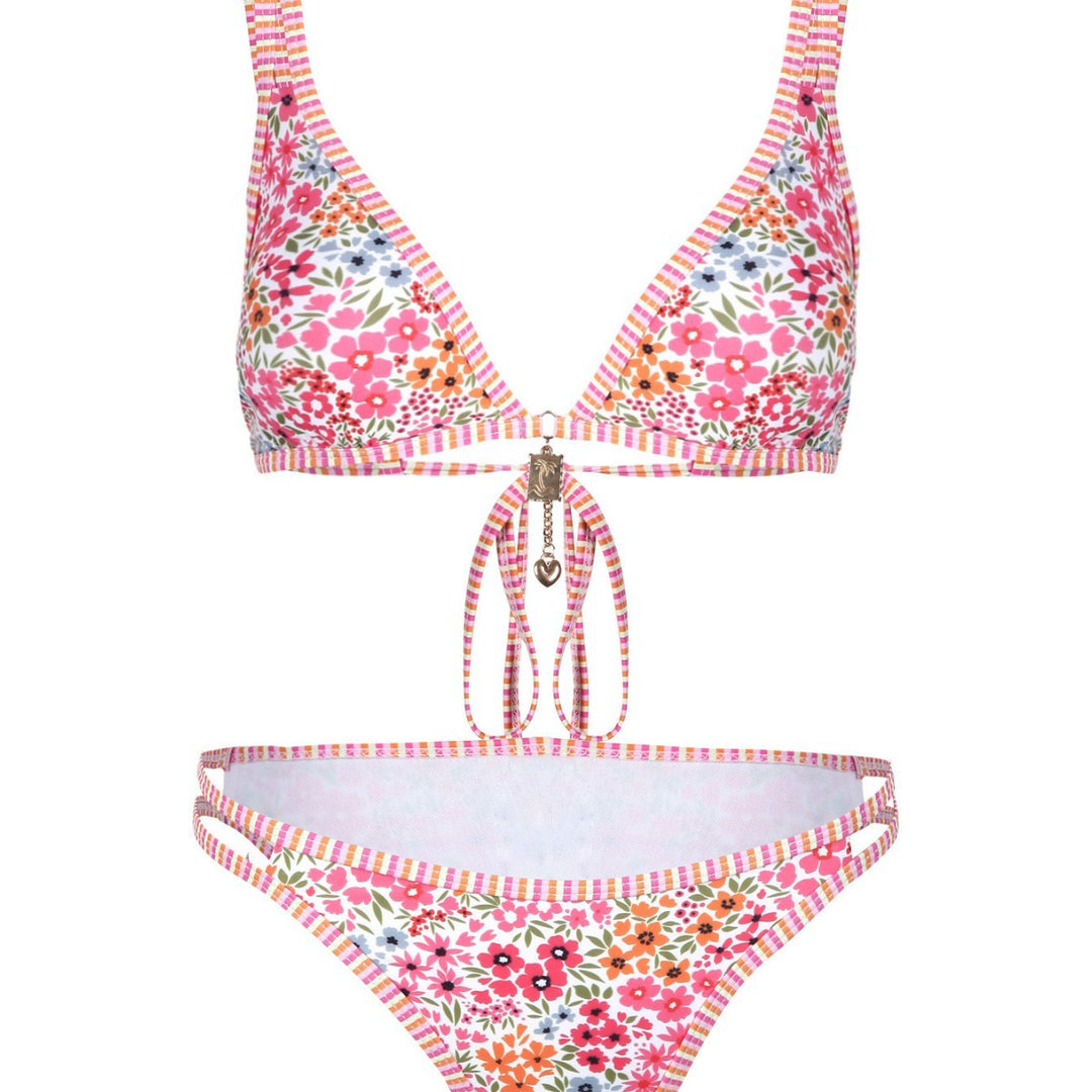 Dame bikini-sæt med blomster mønster og justerbare stropper Skovae