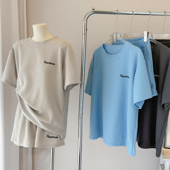 Femme Relaxed Fit Vaffelstrik To-delt Lounge-sæt Stilla