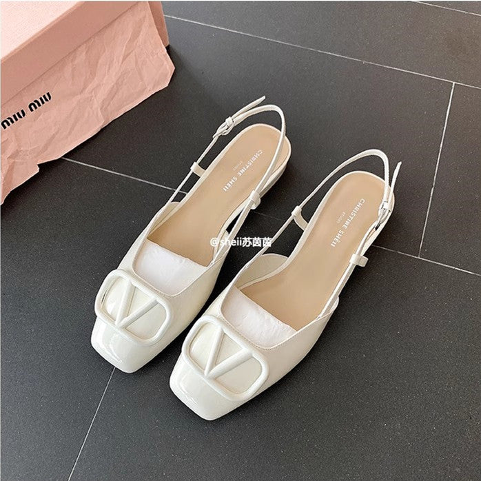 Dame Sling-Pumps med trendy rem og dekorativt spænde-design Stilla