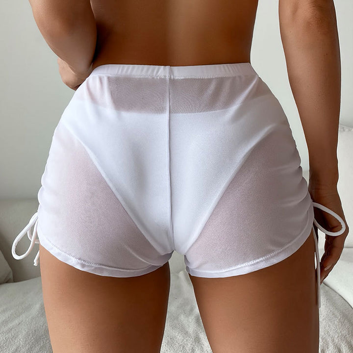 Dame Behagelige Badshorts med Rynkedetaljer Skovae