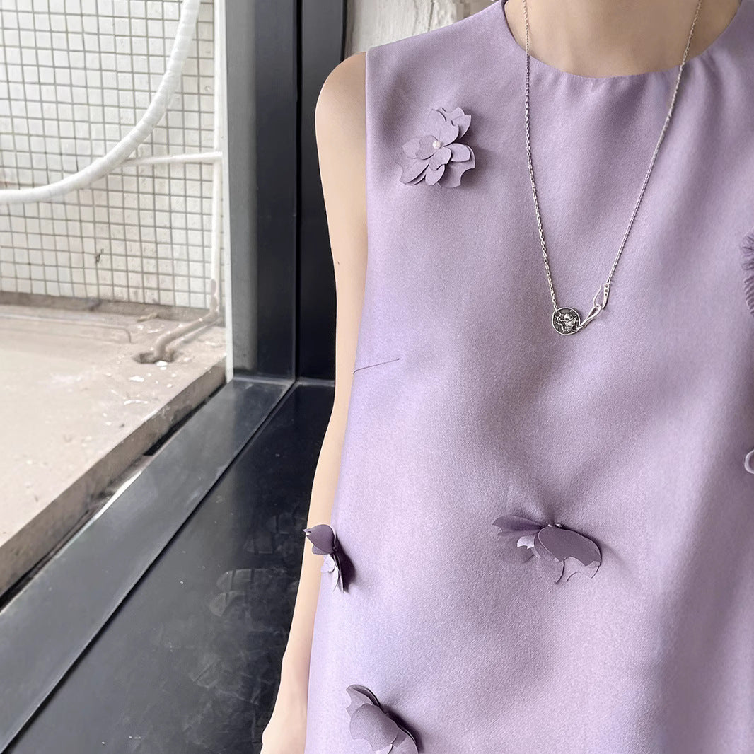 Dame elegant aftenkjole med kunstneriske broderier Stilla