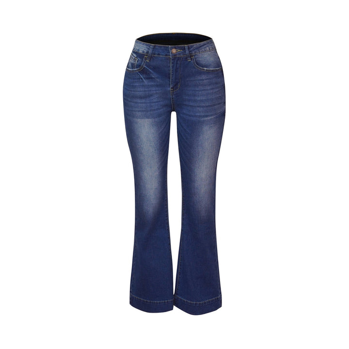 Dame højtaljede flared jeans med afslappede detaljer Skovae