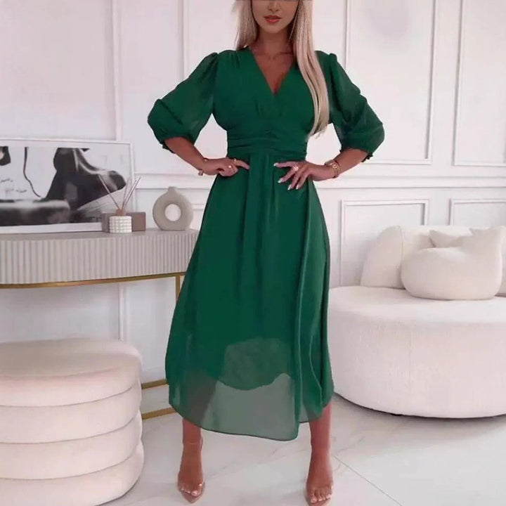 Dame Elegant Chiffon Wrap Kjole Stilla