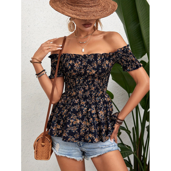 Dame Off-Shoulder Floral Peplum Top Stilla