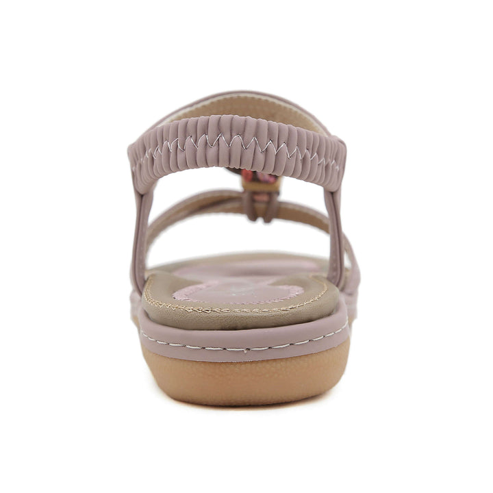 Dame Komfort-sandaler med dekorative accenter og elastisk remsystem Stilla