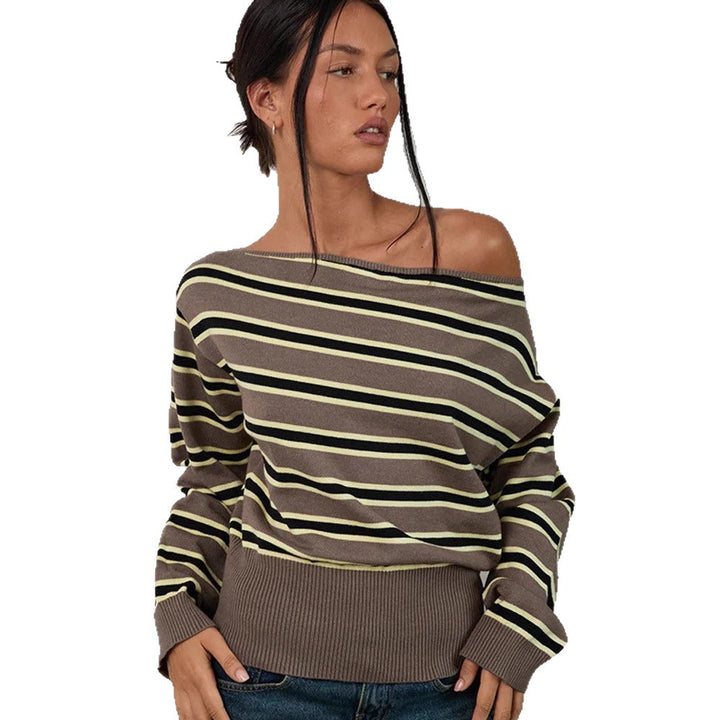 Damer afslappet stripe sweater Stilla
