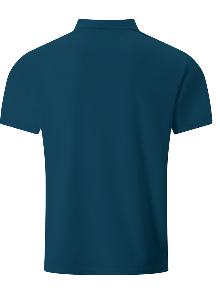 Herrer Poloshirt med moderne striber i to farver og åndbare egenskaber Stilla