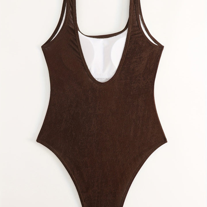 Dame swimsuit med elegant rygdetalje Skovae