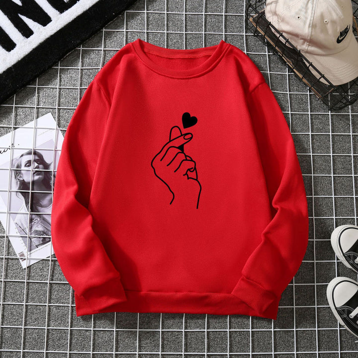 Kvinders sweatshirt med kreativ håndtegnet motiv og blødt indvendigt foer Stilla