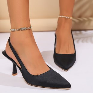 Dame Slingback Højhælede sko med elegant spids design og komfortabel hæl Stilla