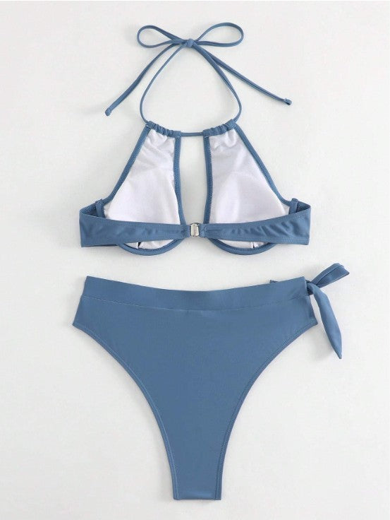 Dame Højkrave Cut-Out Bikini Sæt Stilla