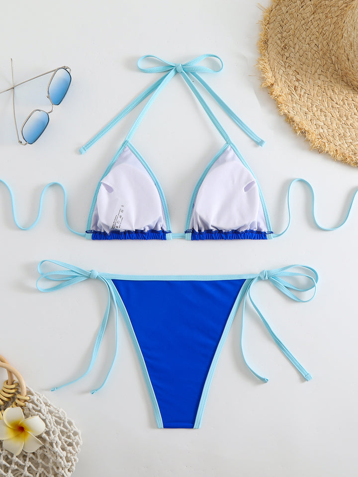 Dame Triangle Bikini Sæt Stilla 1750839429