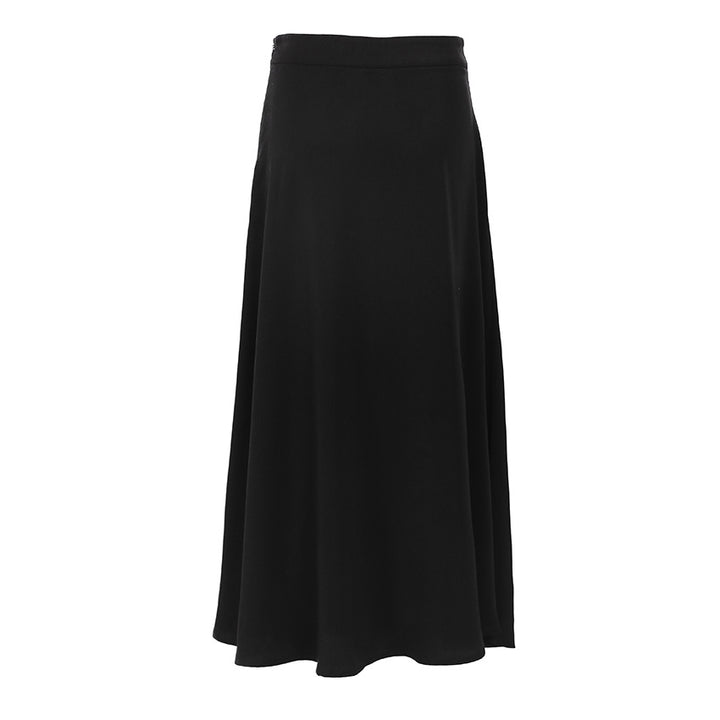 Dame elegant Midirock med svajende søm og høj talje Stilla