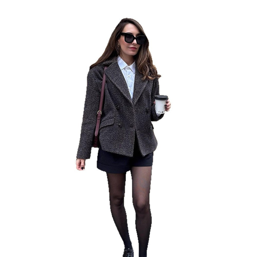 Damer mode dobbeltknap blazer Stilla