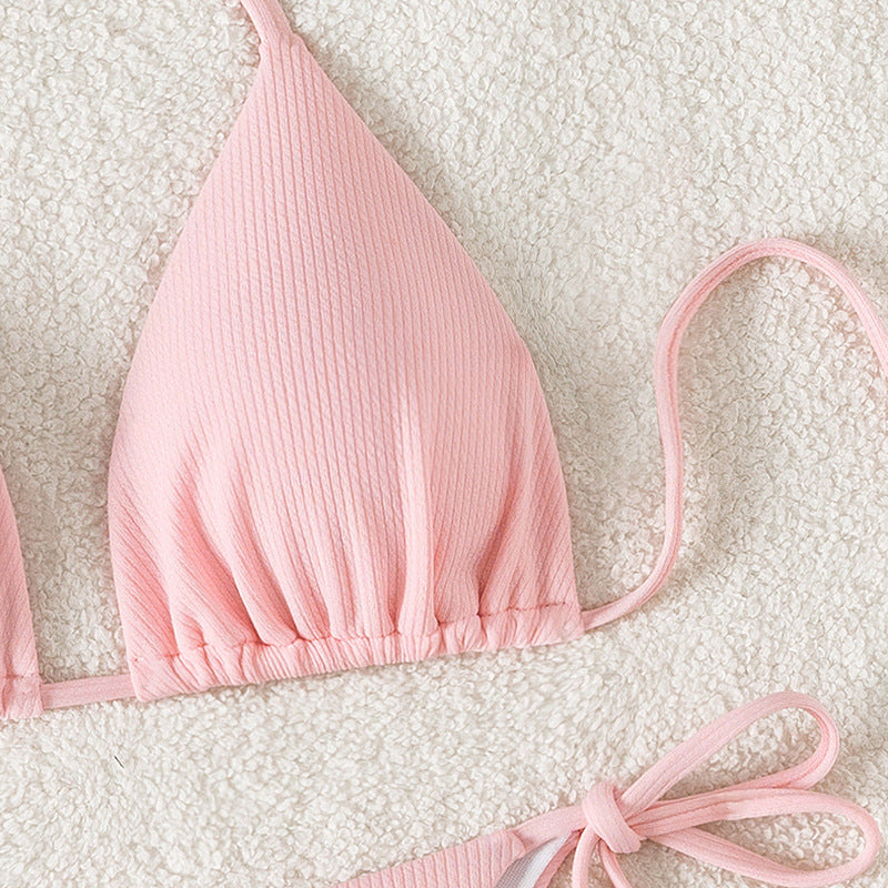 Dame Triangel-Bikini med justerbare stropper og raffinerede detaljer Skovae