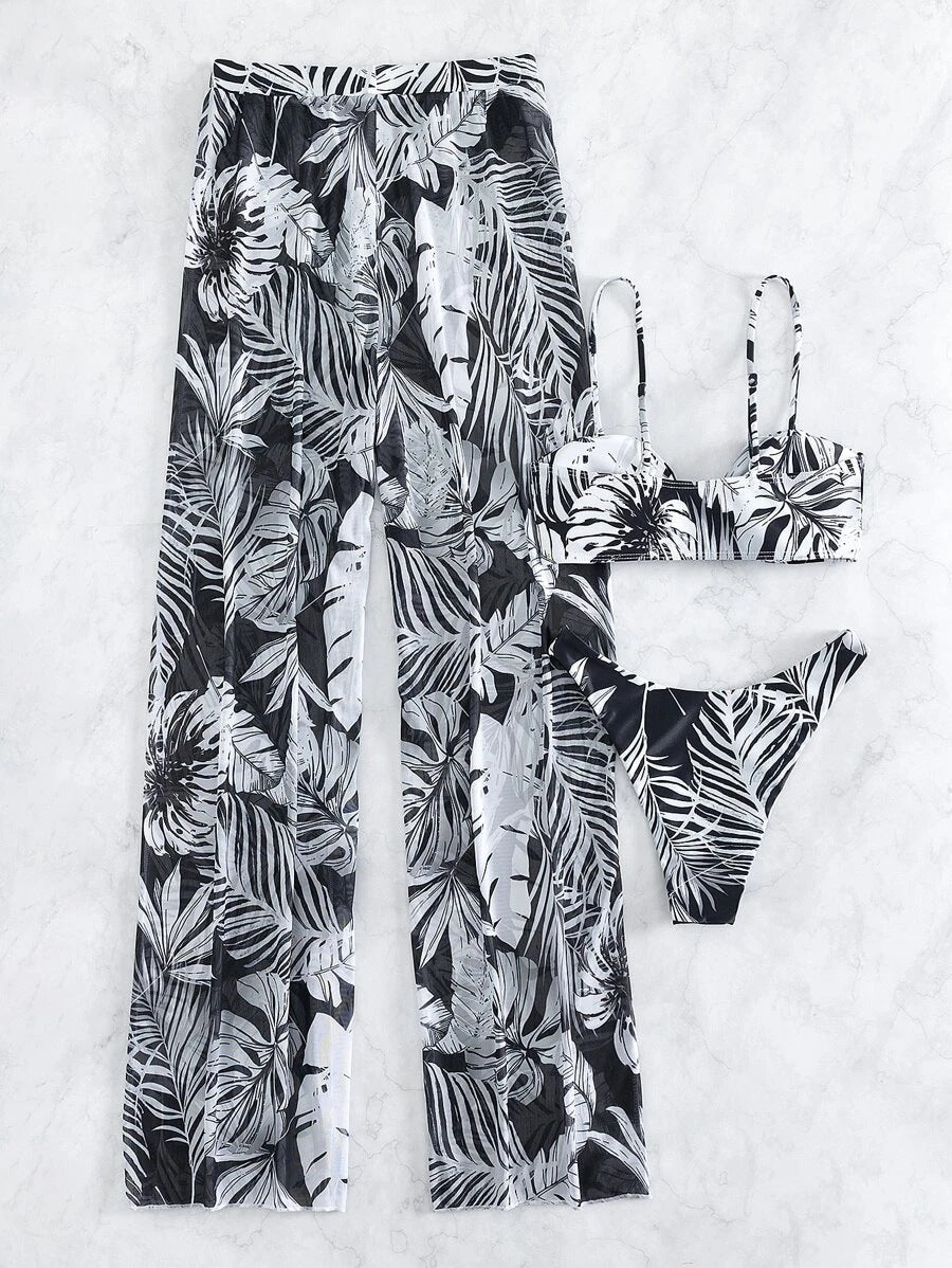 Dame bikinisæt med blomstret design Stilla