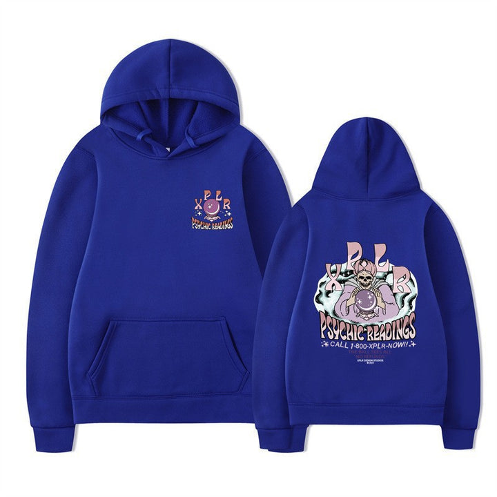 Dame hoodie med kreativ grafisk design Skovae