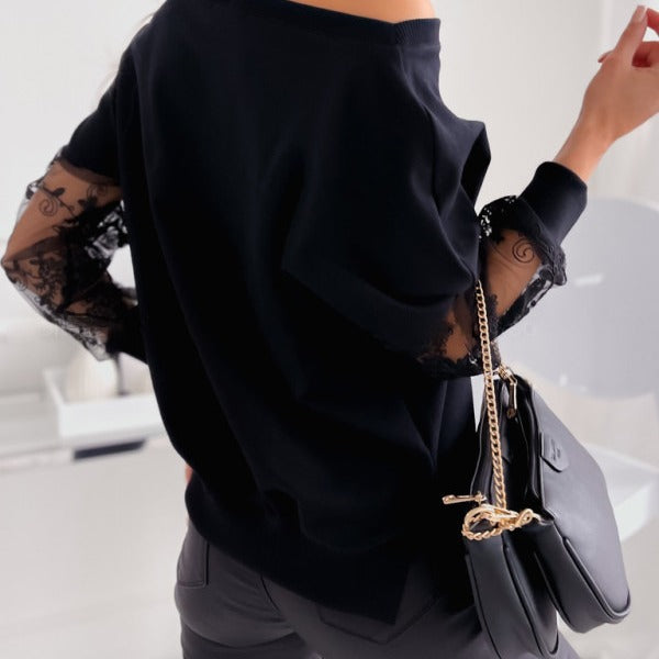 Damer stilfuld off-shoulder blondeærme sweatshirt Stilla