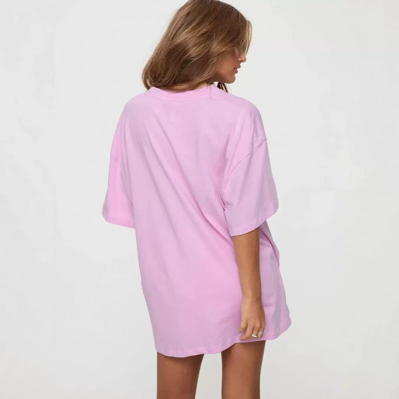 Dame Oversized Grafik T-Shirt Stilla