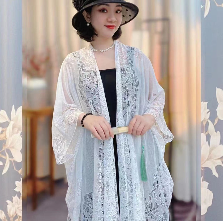 Stilla | Mesh Cotton Lace Kimono