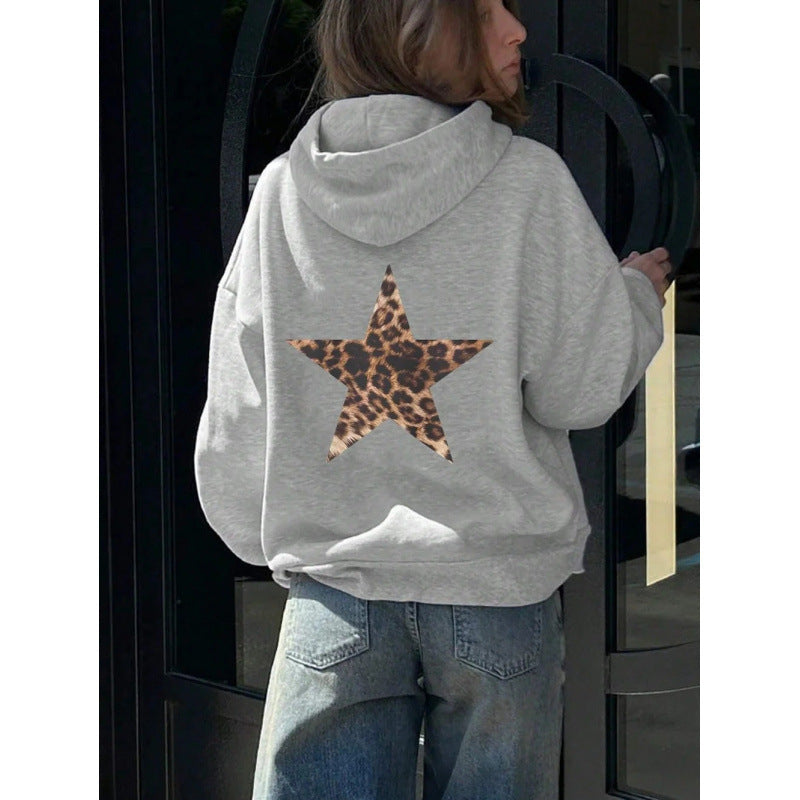 Kvinders hoodie med glitrende stjernesymposium Skovae