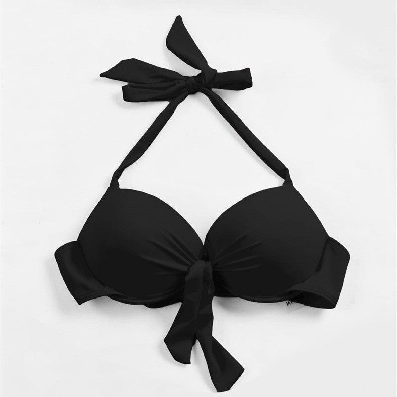 Dame Push-Up-Bikini-Top med elegant sløjfedesign Skovae