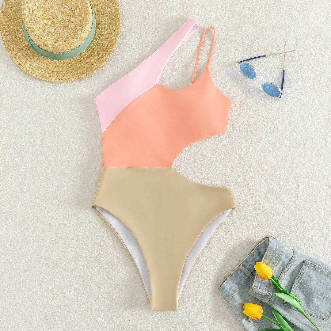 Dame one-piece badedragt med asymmetrisk snit og cut-out-detaljer Stilla