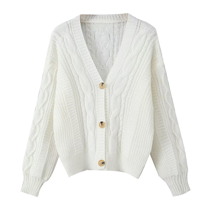 Damer hyggelig cardigan med V-hals Stilla