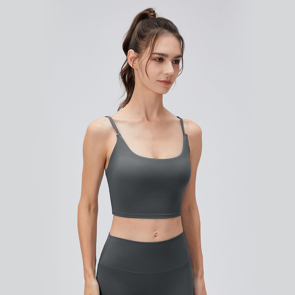 Stilla | Series Sports Bra Spaghetti Strap Yoga Top Til Kvinder, Åndbar Nude Følelse Til Løb Og Træning