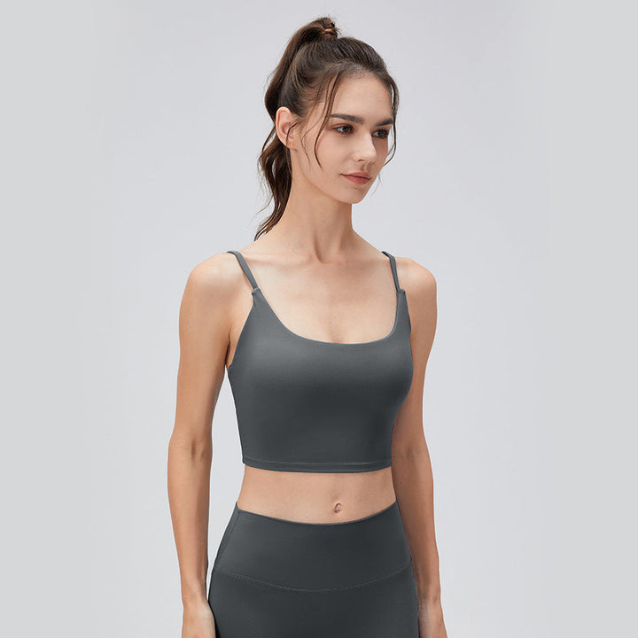 Stilla | Series Sports Bra Spaghetti Strap Yoga Top Til Kvinder, Åndbar Nude Følelse Til Løb Og Træning