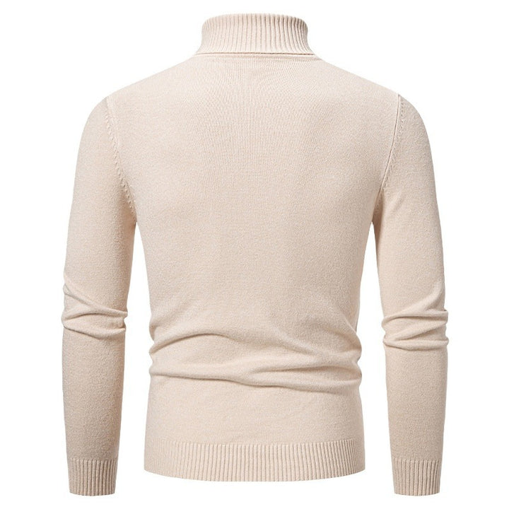 Herrer rullekrave sweater med strukturelt design Stilla