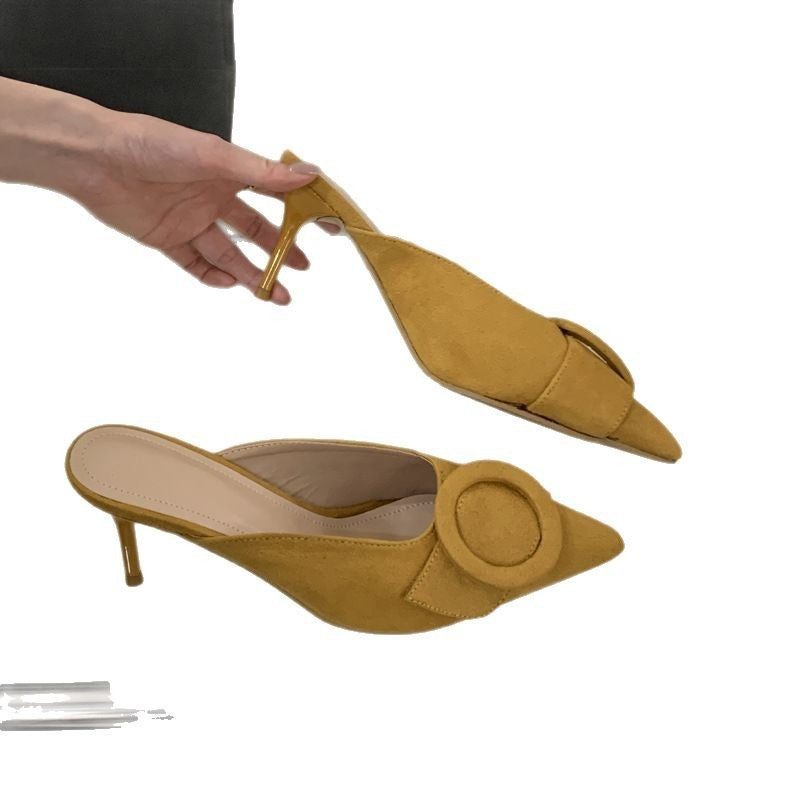 Dame Slingback-pumps med moderne ringdetalje og delikat spidsdesign Stilla