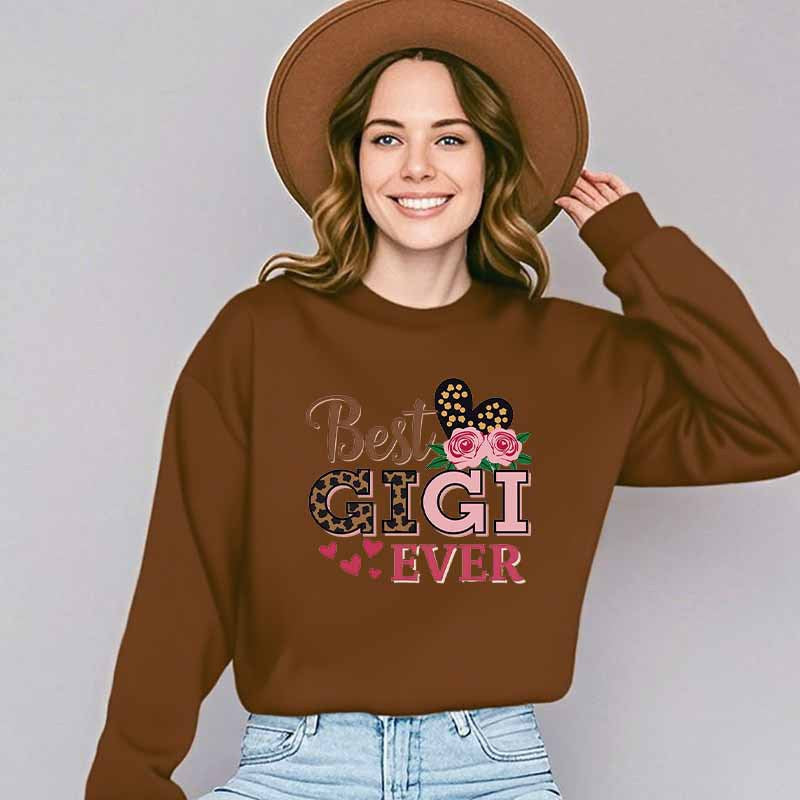 Dame sweatshirt med kreativ Gigi motiv Stilla