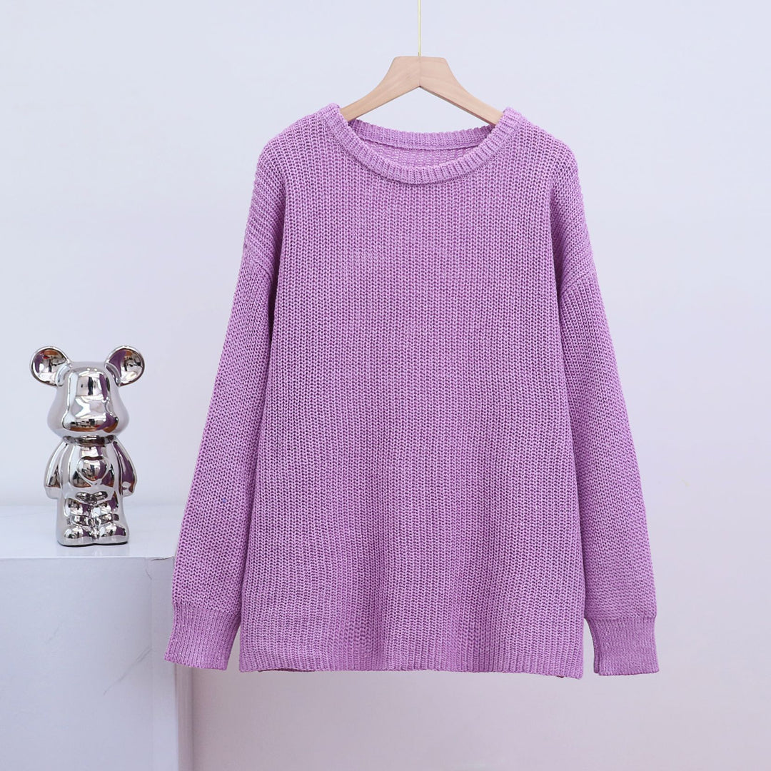 Femme Chunky Strik Afslappet Ærme Sweater Stilla