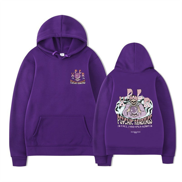 Dame hoodie med kreativ grafisk design Skovae