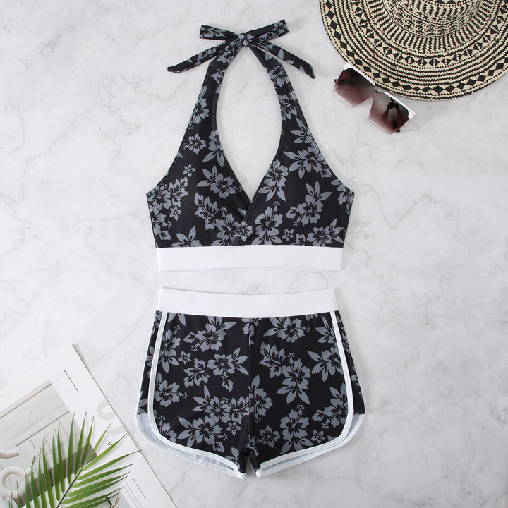 Dame Floral Print Sporty Badetøj Sæt Stilla