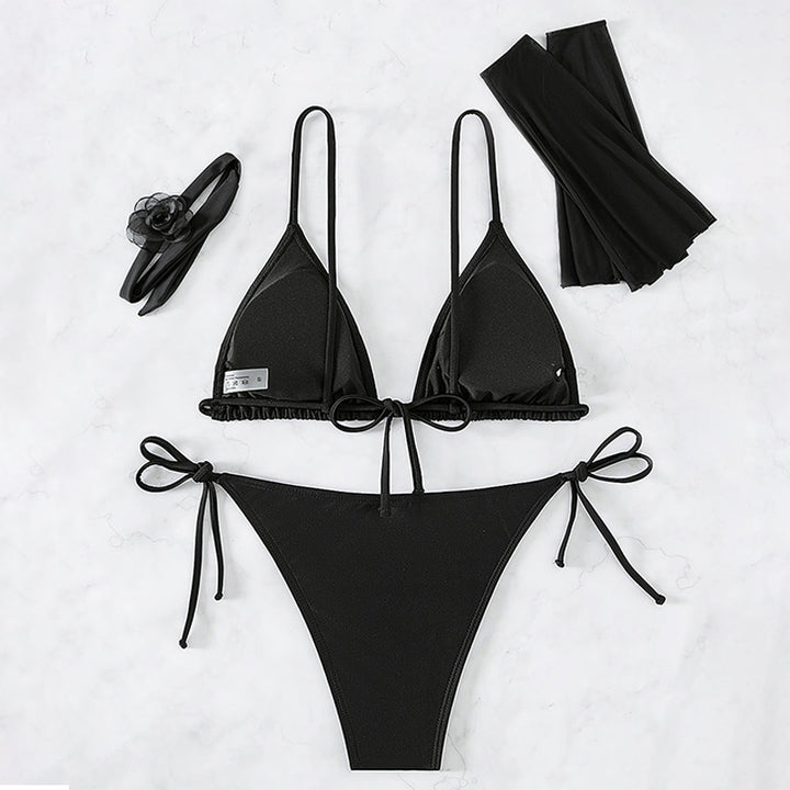 Dame transparent bikini med gennemsigtig bluse Skovae