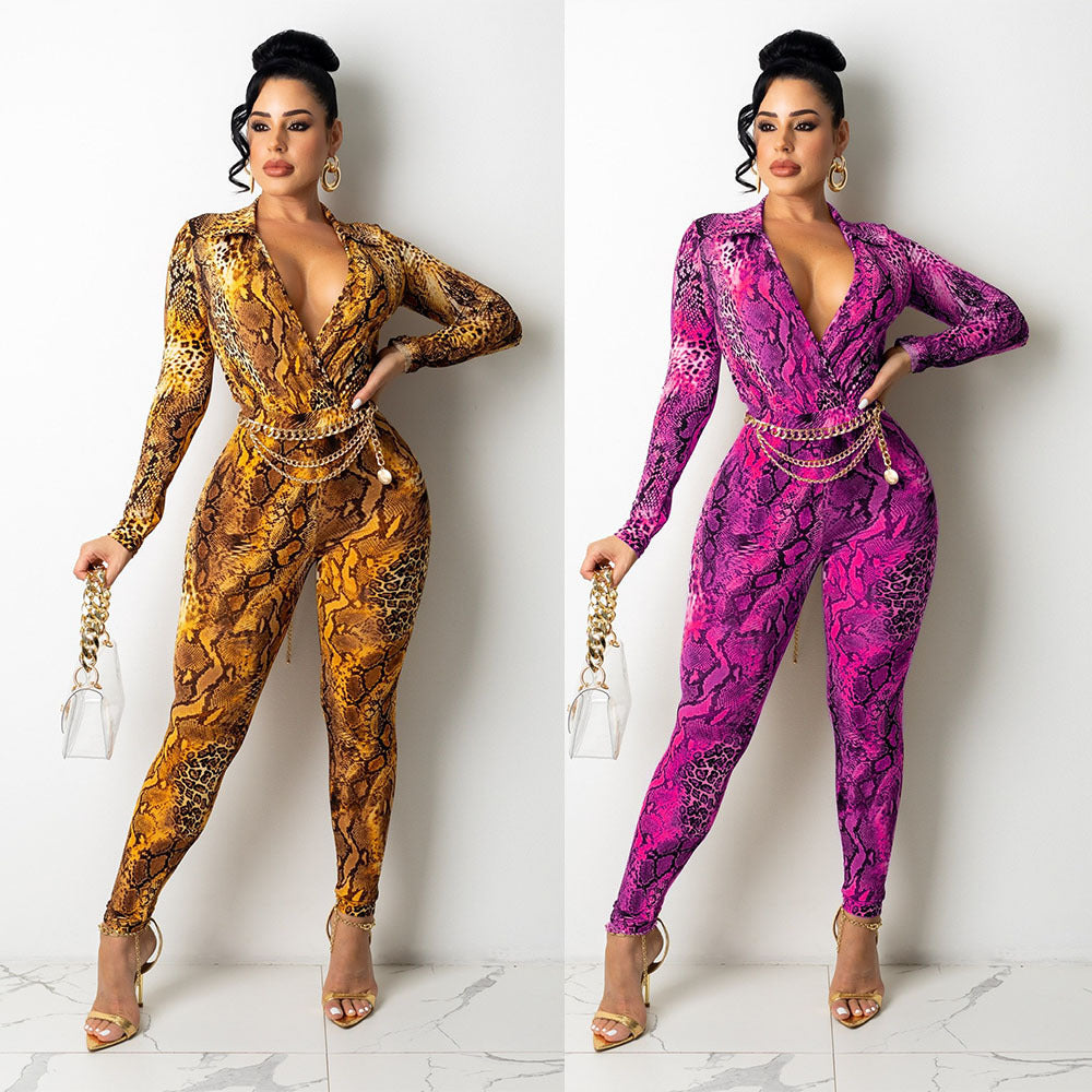 Dame Exotisk Dyreprint Bodystocking Stilla
